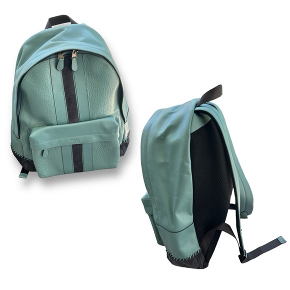 Coach Men's Charles Backpack With Baseball Stitch Cyan - Picture 4 of 8